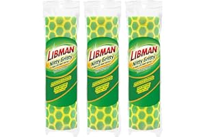 Libman Nitty Gritty Microfiber Mop Refills, green/yellow, 3 Pack
