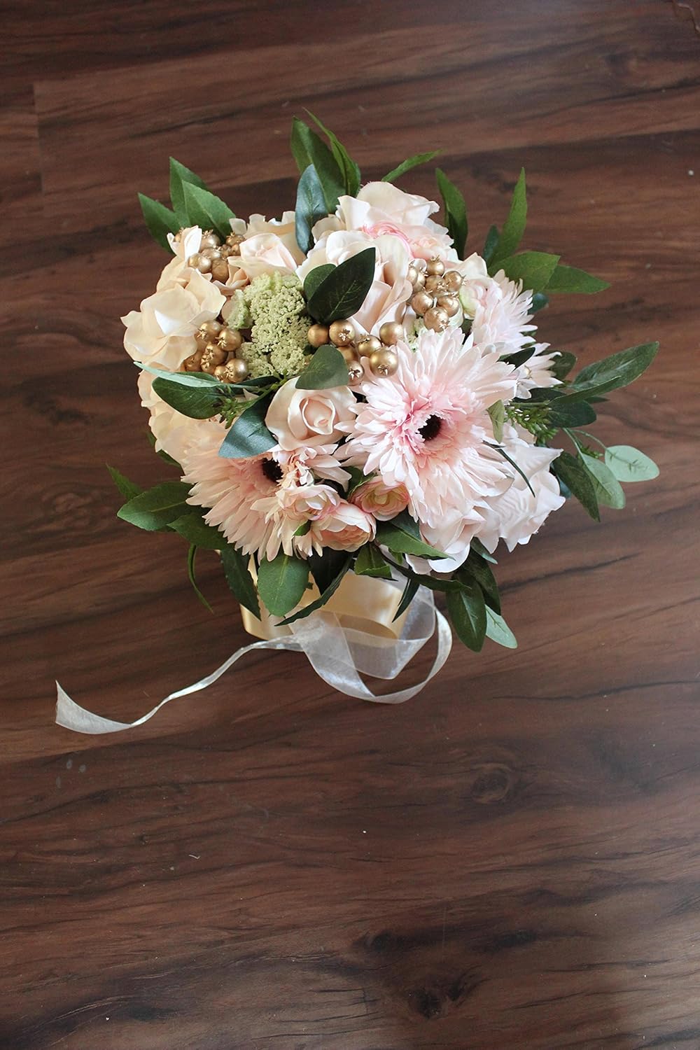Amazon Com Boho Blush And Champagne Bridal Bouquet Handmade