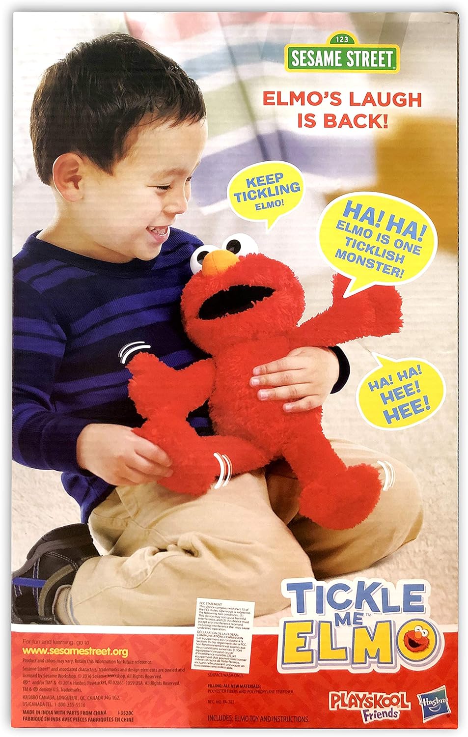 playskool friends tickle me elmo