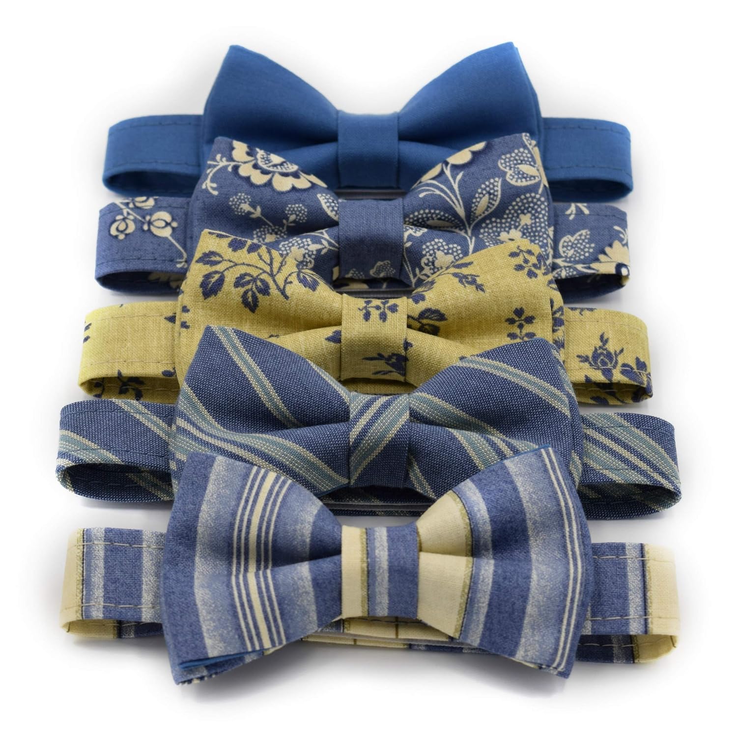 Steel Blue Bow Tie Handmade