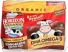 Horizon Organic Shelf-Stable 1% Low Fat milk Boxes with DHA Omega-3, Chocolate, 8 oz., 6 Pack