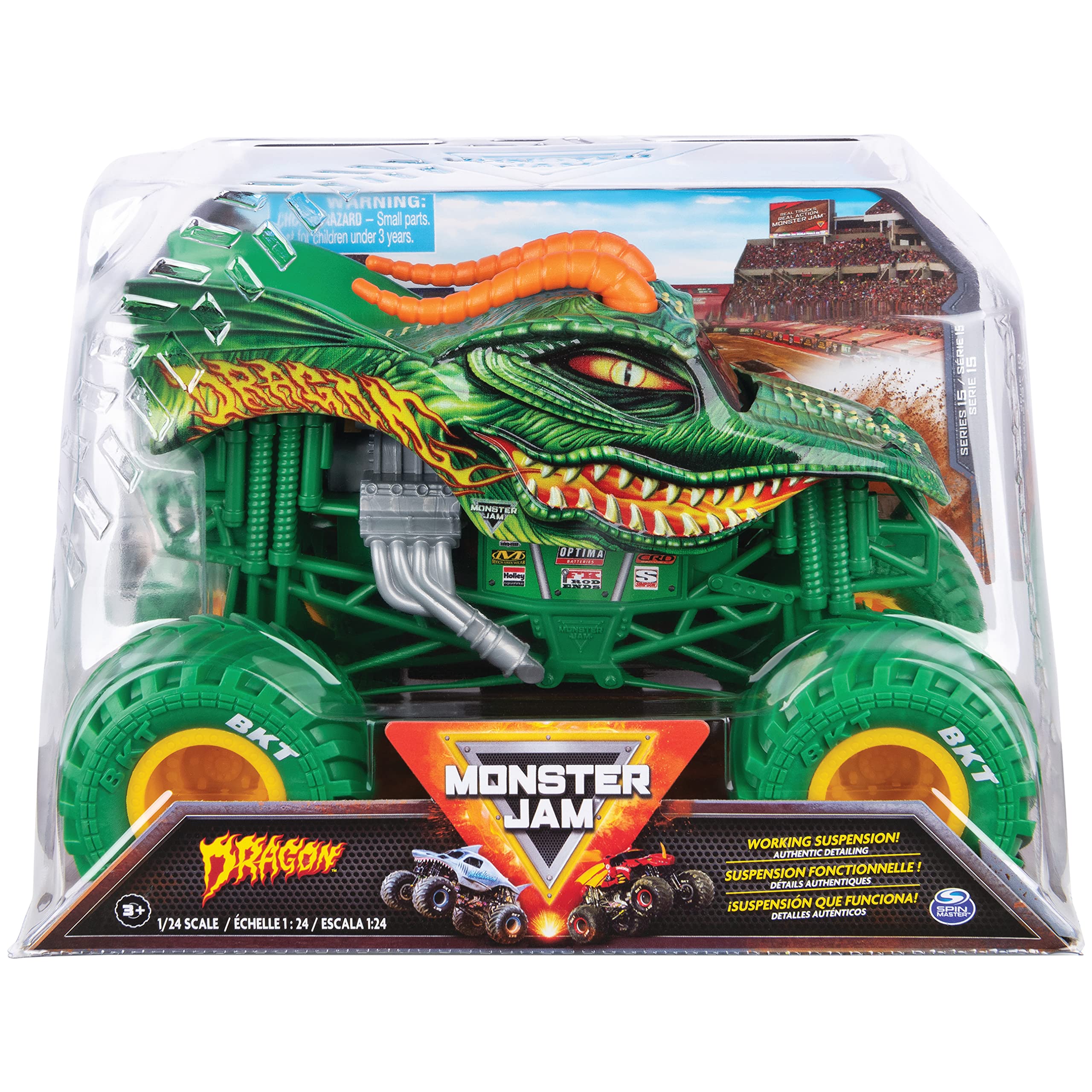 Monster Jam, Official Monster Truck, Die-Cast Vehicle, 1:24 Scale (Styles vary, item selected at random)