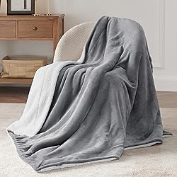 Bedsure GentleSoft Sherpa Fleece Throw Blanket Twin