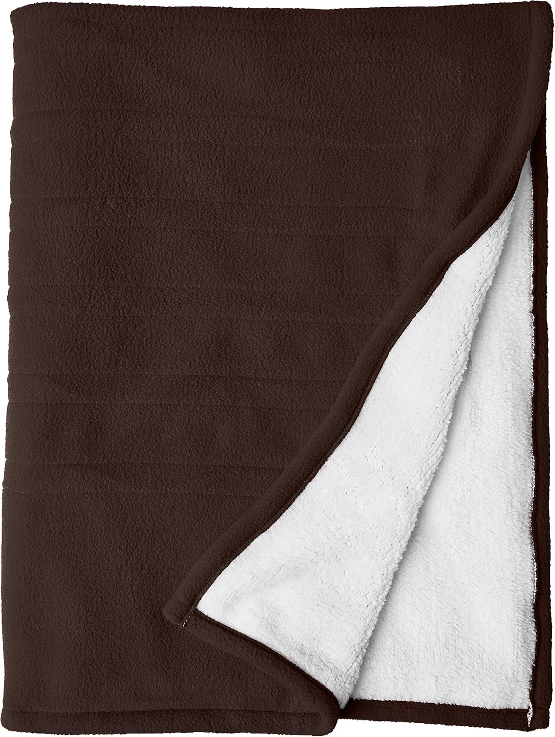 Serta | Reversible Sherpa/Fleece Heated Electric Throw Blanket, 50"x60" With 5 Setting Controller, Chocolate: Home & Kitchen