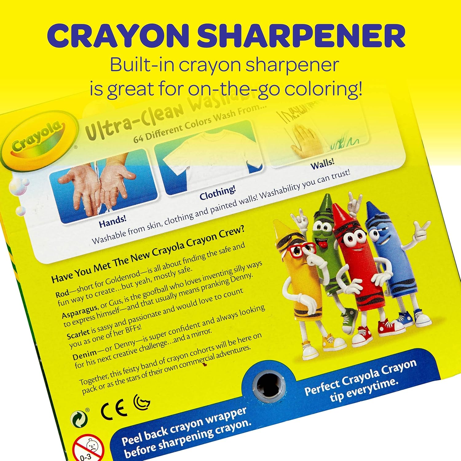 Crayola 64ct Ultra Clean Washable Crayons, 2 Pack Bulk Crayon Set, Gift for Kids: Toys & Games