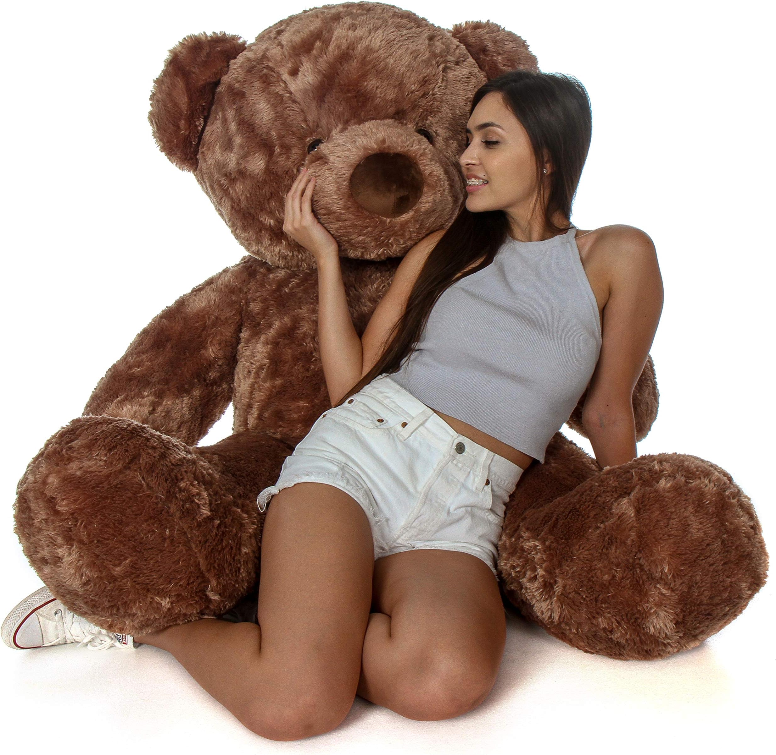 Giant Teddy Original Bear Brand - Biggest Selection of Life Size Stuffed Teddy Bears (Mocha Brown, 5 Foot)