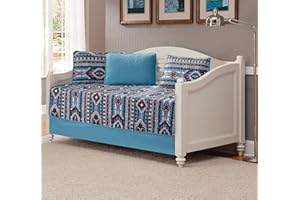 RUGS 4 LESS Rustic Western Southwestern Native American Quilt Set in Beige Taupe Brown Turquoise and Navy Blue Colors - Bedspread Set San Antonio (Daybed)