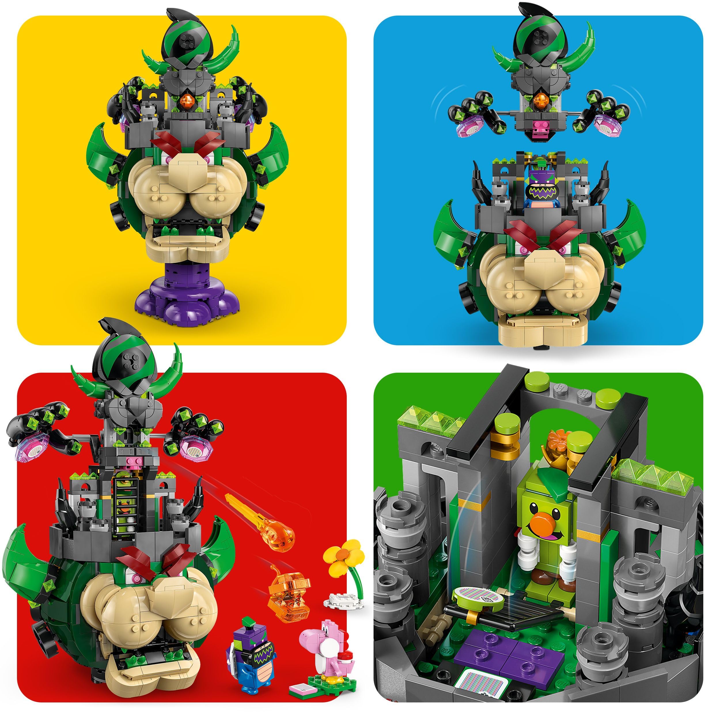 LEGO Super Mario Prinz Florian & Schloss Bowser - Interaktives Spielzeug mit 4 Figuren - Pinker Yoshi & Stand zum Spielen & Ausstellen - Gamer Geschenk für Jungen & Mädchen ab 9 Jahren - 72042 6