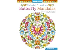 Colorful Creations Butterfly Mandalas: Coloring Book Pages Designed to Inspire Creativity! (Design Originals) 32 Gorgeous Designs & Tips from Jess Volinski, Artist of the Notebook Doodles Series