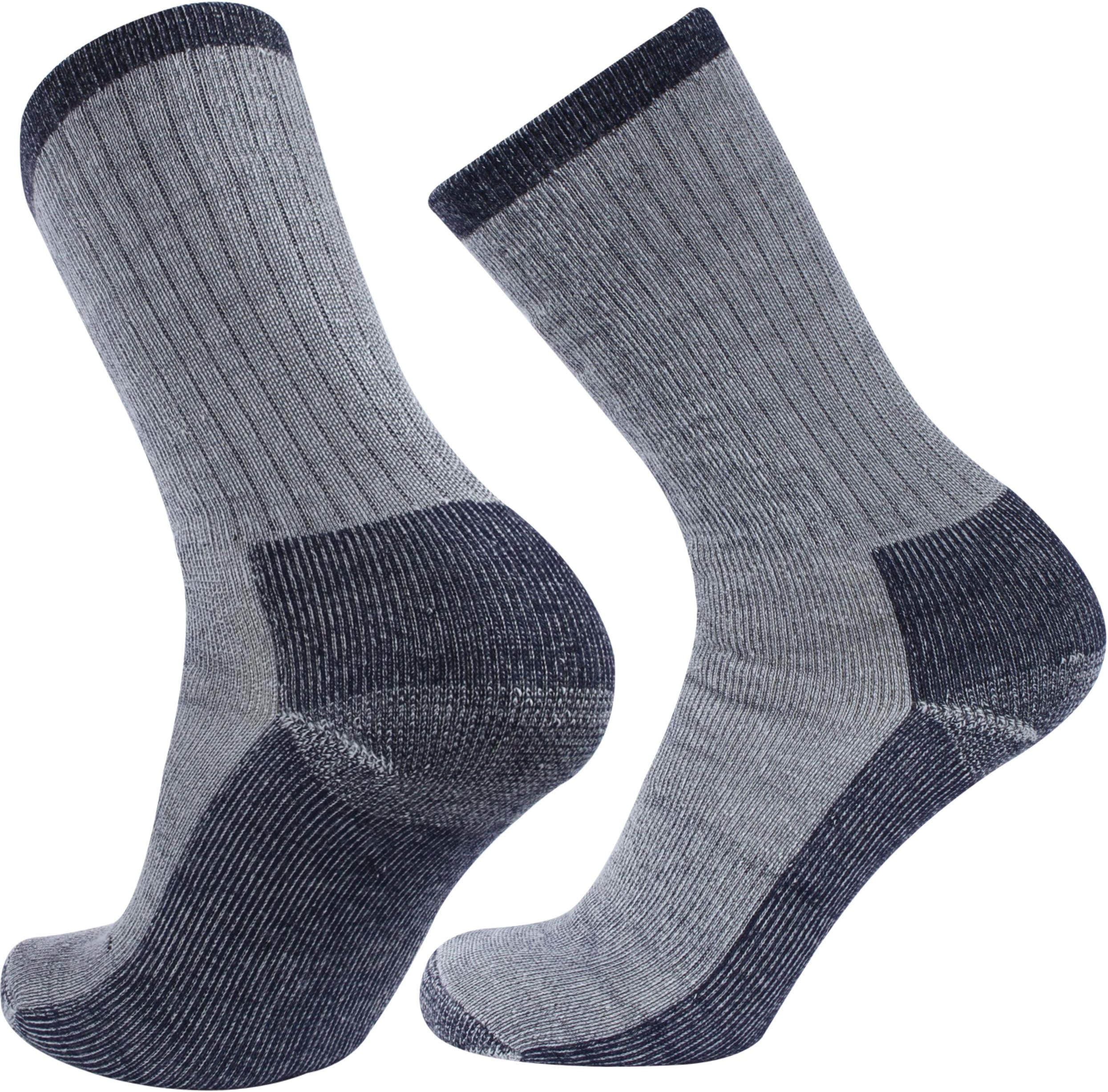 Merino Wool Hiking Socks, RTZAT Unisex Outdoor Thick Cushioned Thermal Moisture Wicking Camping Crew Socks,1/2 Pairs