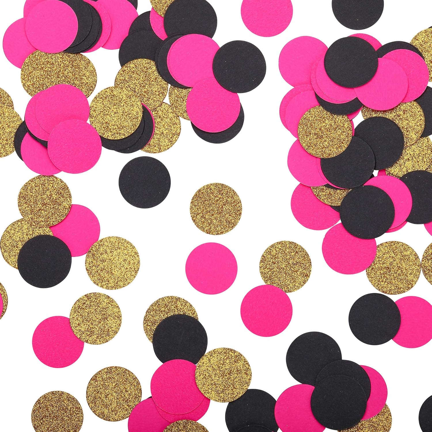 Amazon Com Fonder Mols Glitter Confetti Circles Black And Pink