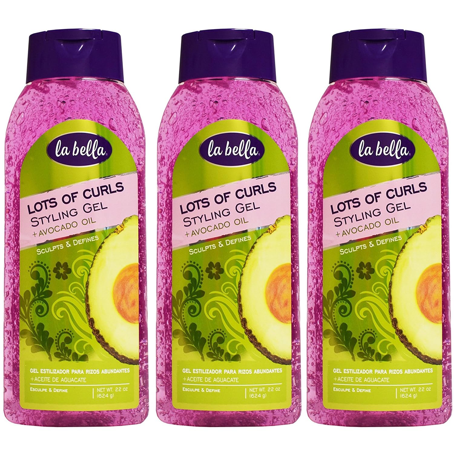 La Bella Gel Style Lots Of Curls Extra Hold 22 Ounce (650ml) (3 Pack)