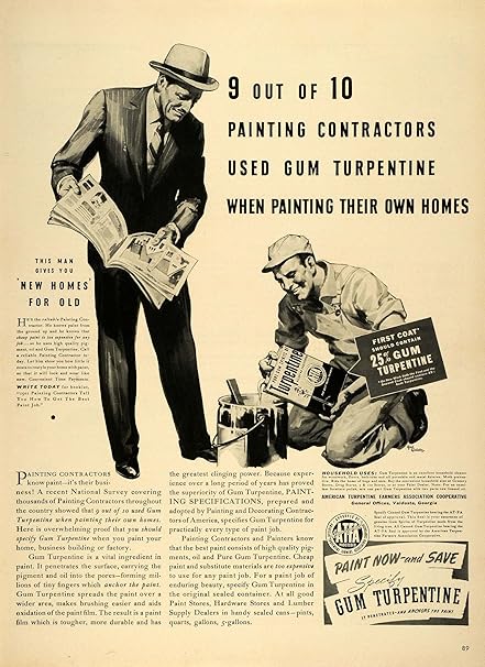 1940 Ad American Turpentine Farmers Association Cooperative Paint