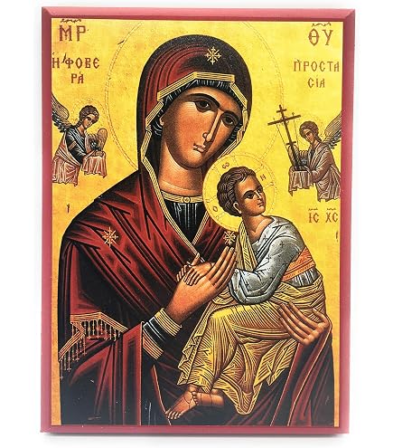 Icône Orthodoxe Sainte Trinité Rublev - 19,5x16,5 Cm - Avec Support Et Crochet - Cadeau Religieux - 7