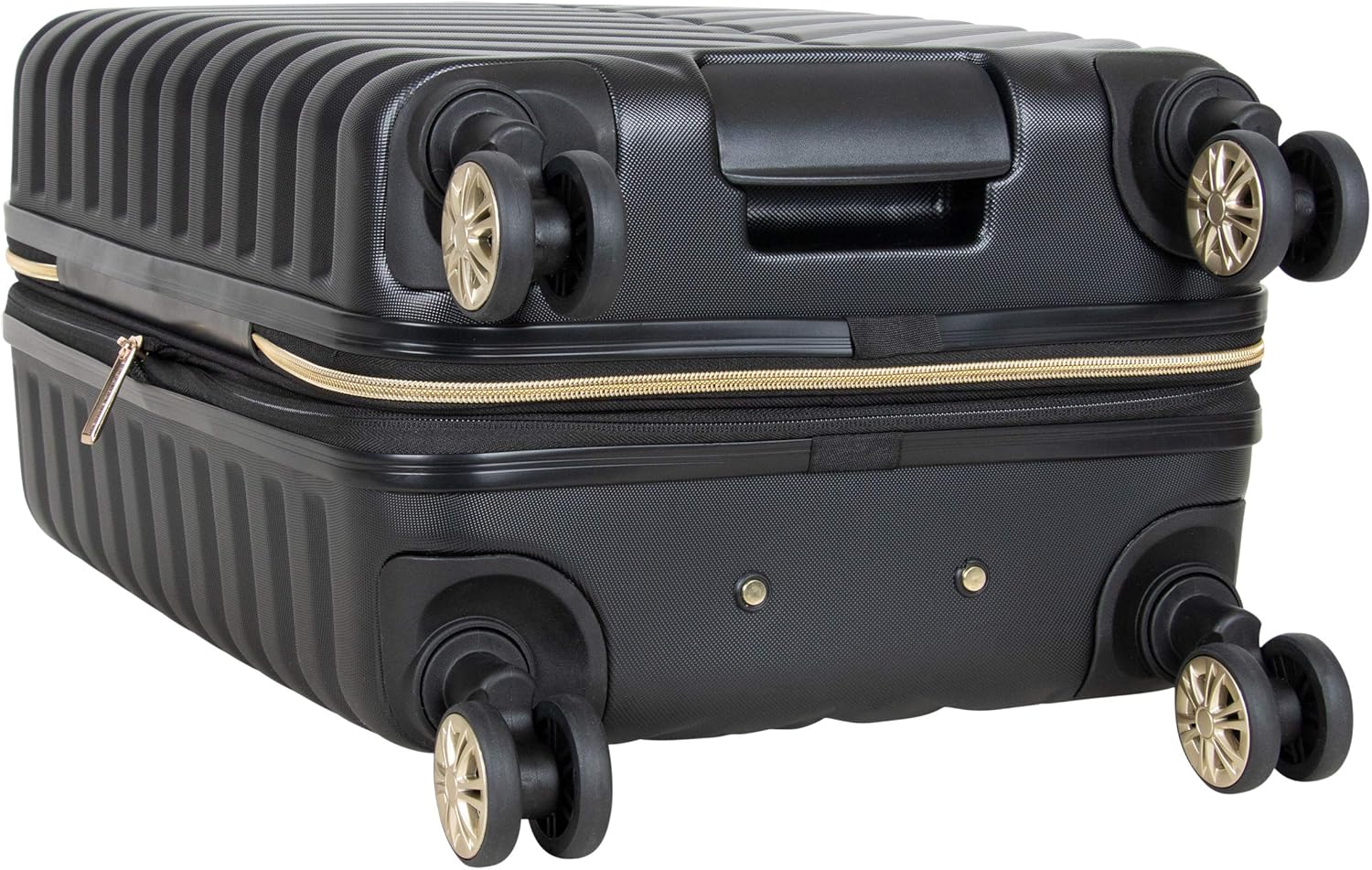  | Kenneth Cole Reaction Women's Madison Square Hardside Chevron Expandable Luggage, Black, 20-Inch Carry On | Suitcases