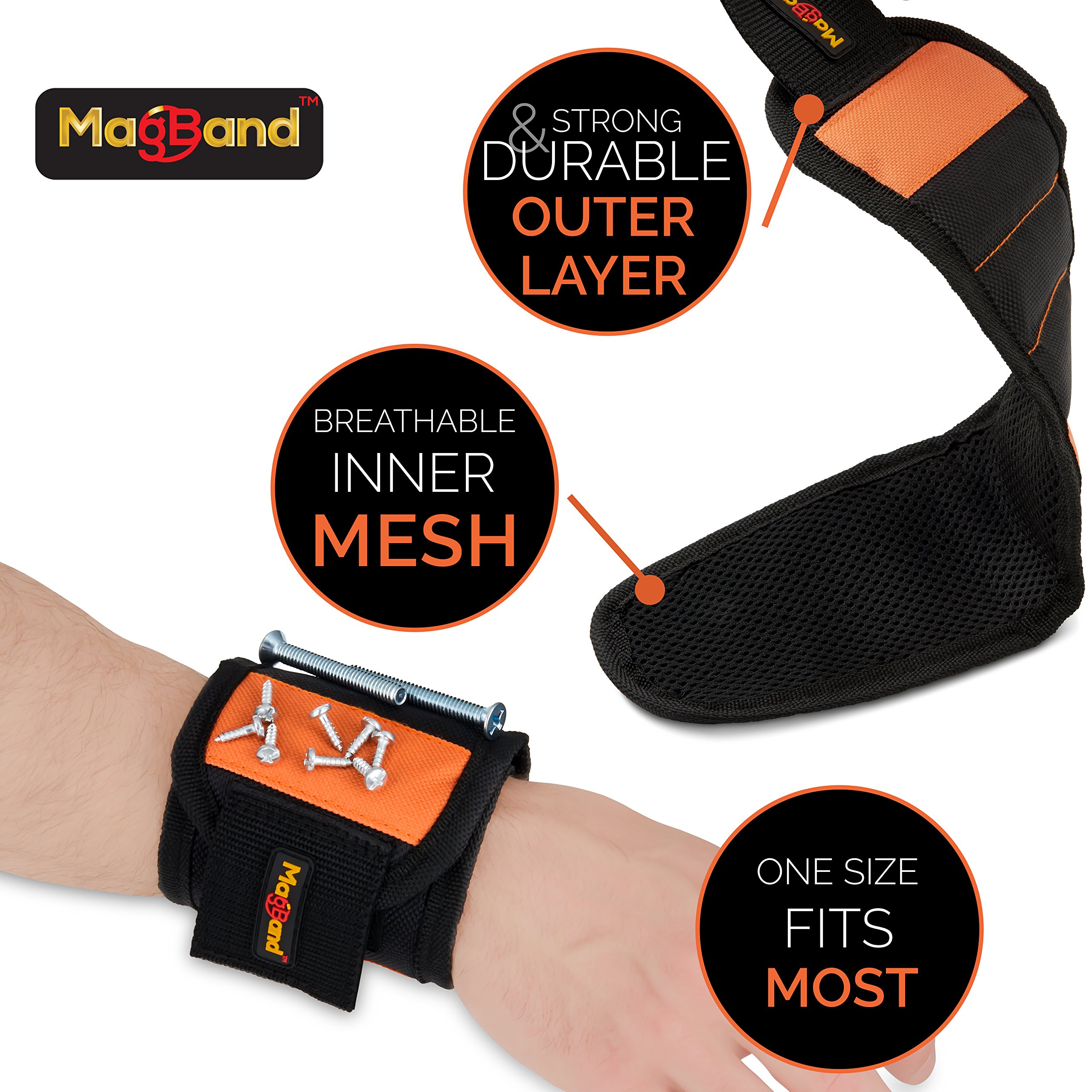 Wristband, Super Strong Holds Screws, Nails, Drill