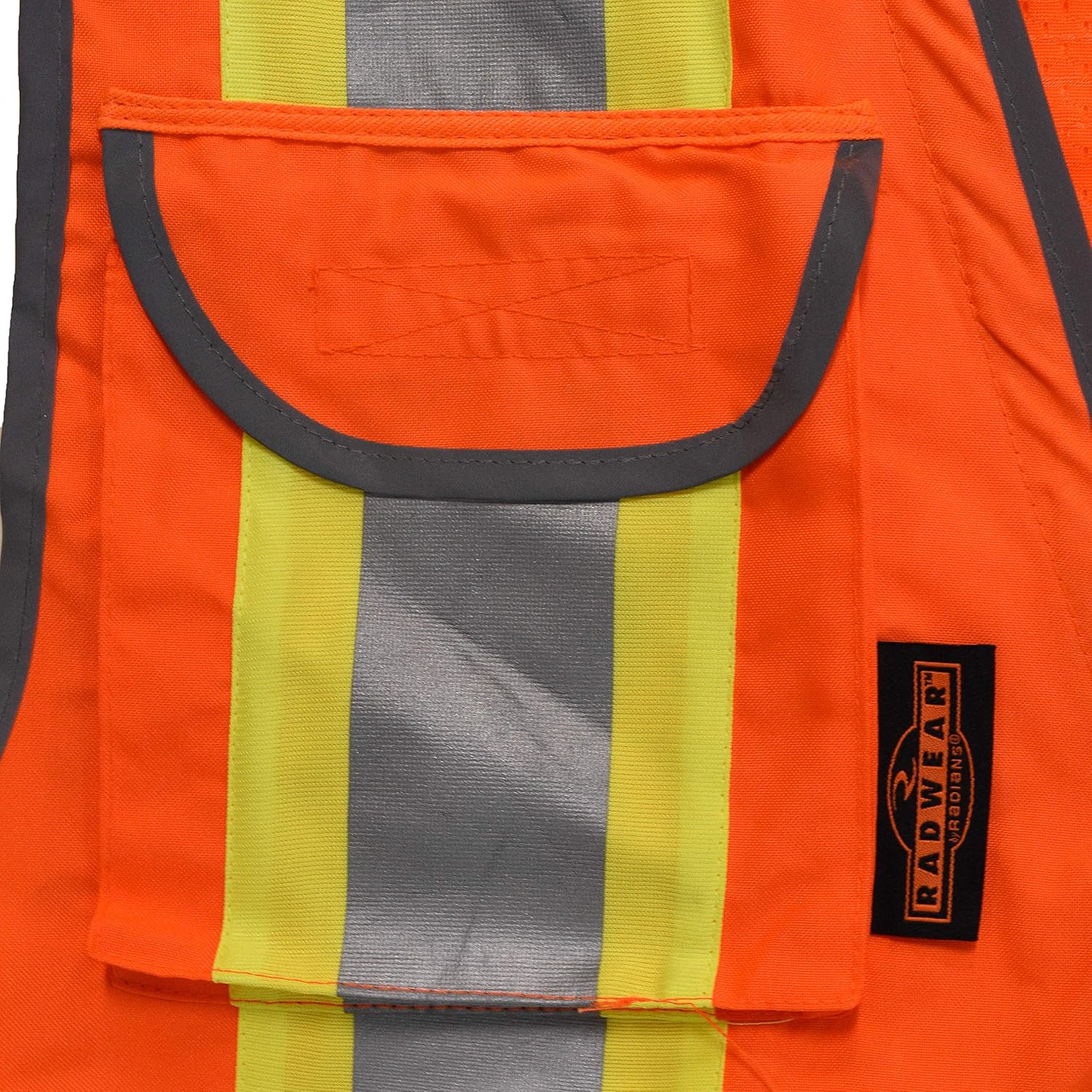 Radians SV55 Class 2 Heavy Woven Two Tone Engineer Vest with Padded Neck to Support Extra Weight in Cargo Pockets, Hi Viz Green or Hi Viz Orange: Clothing