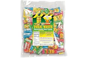 TOXIC WASTE - Hazardously Sour Candy - Apple, Watermelon, Lemon, Blue Raspberry, & Black Cherry Flavors - 1 lb. Bag
