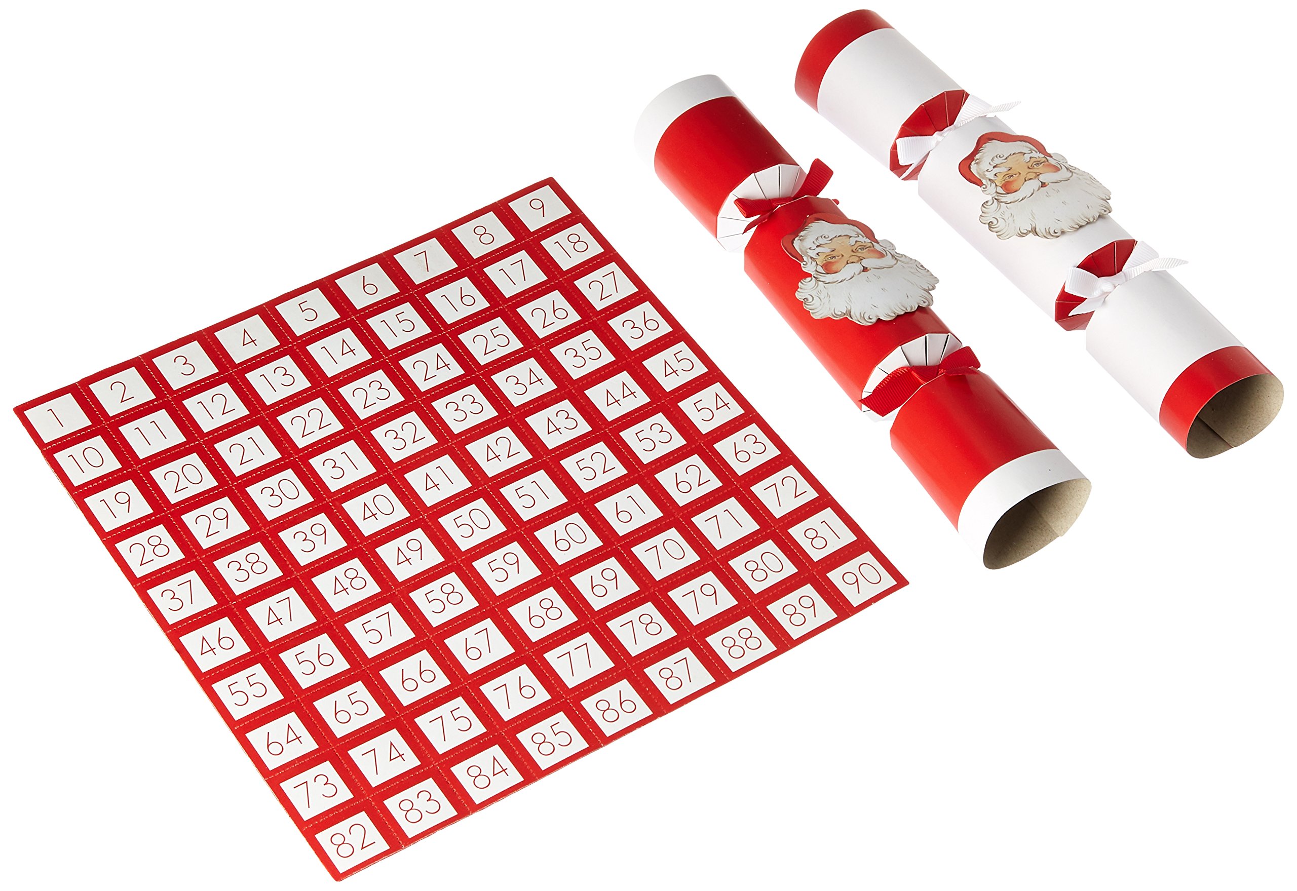 Talking Tables Botanical Santa Crackers for Christmas Day, Dinner and Celebrations, 25cm (6 Pack)