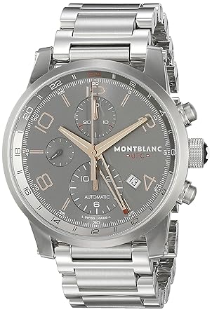 MontBlanc Timewalker chronovoyager UTC Herren Edelstahl Schweizer Automatik Uhr 107303