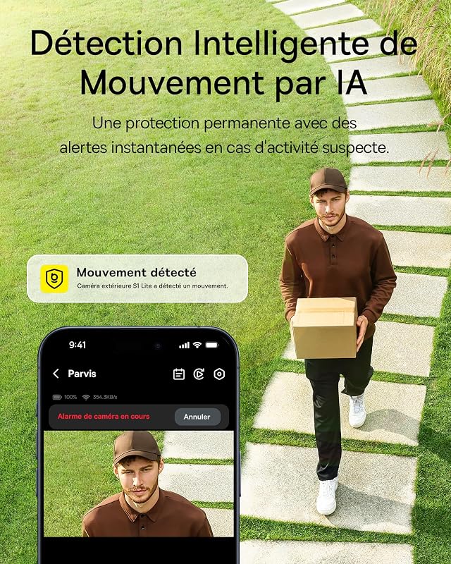 Security S1 Lite Solocam Caméra Surveillance WiFi Extérieur sans Fil