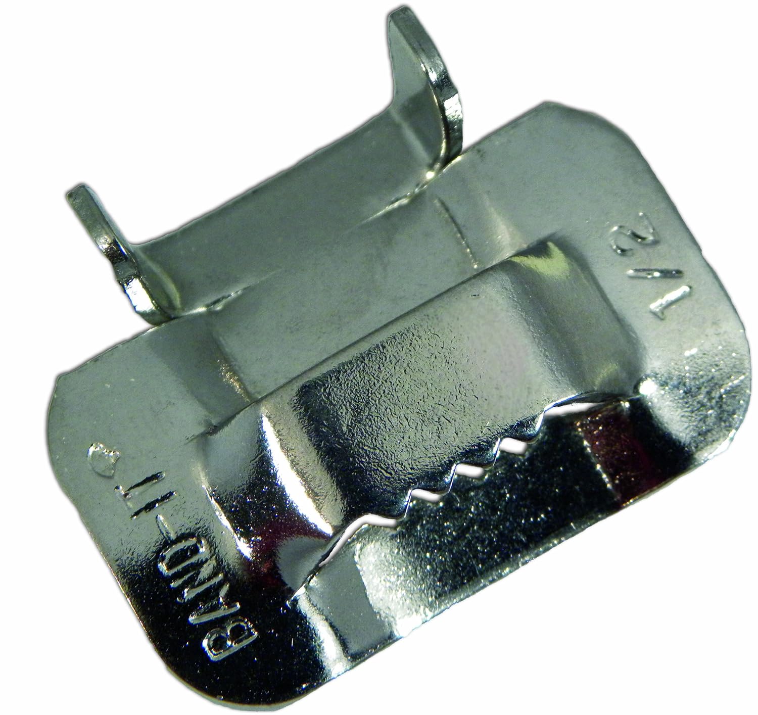 BAND-IT C25499 201/301 Stainless Steel Ear-Lokt Buckle, 1/2" Width, 100 per Box