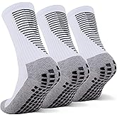 JHM Grip Non Slip Anti Slip Non Skid Slipper Sport Athletic Socks for Men and Women for US shoe sizes 6-12