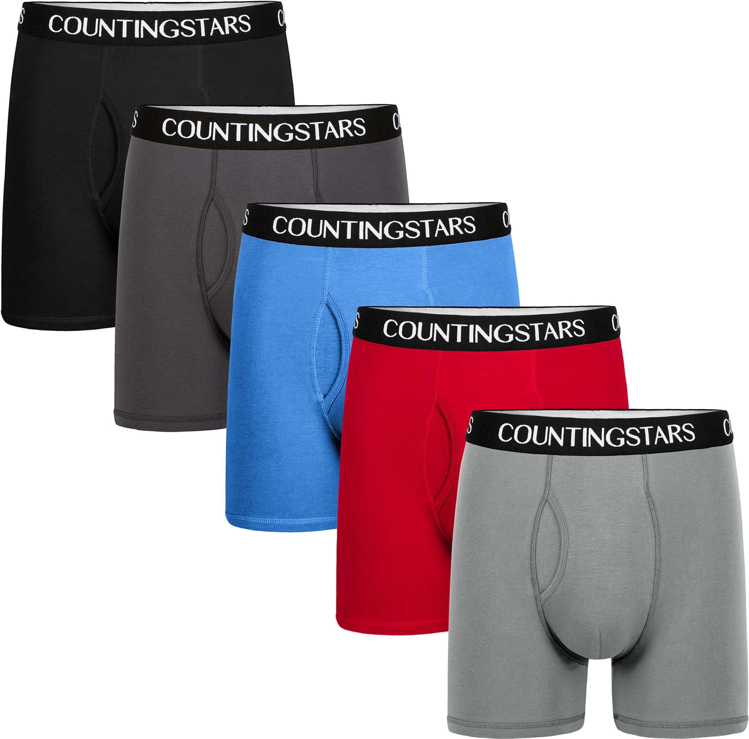 Counting Stars Men's Boxer Briefs Underwear Cotton Colorful Mens Underwear Boxer Briefs for Men Pack S M L XL XXL