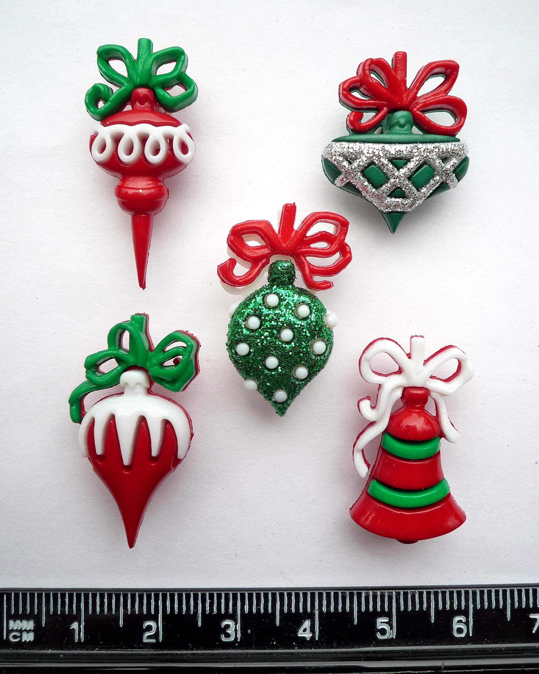 Christmas Ornaments - Novelty Craft Buttons & Embellishments by Dress It Up