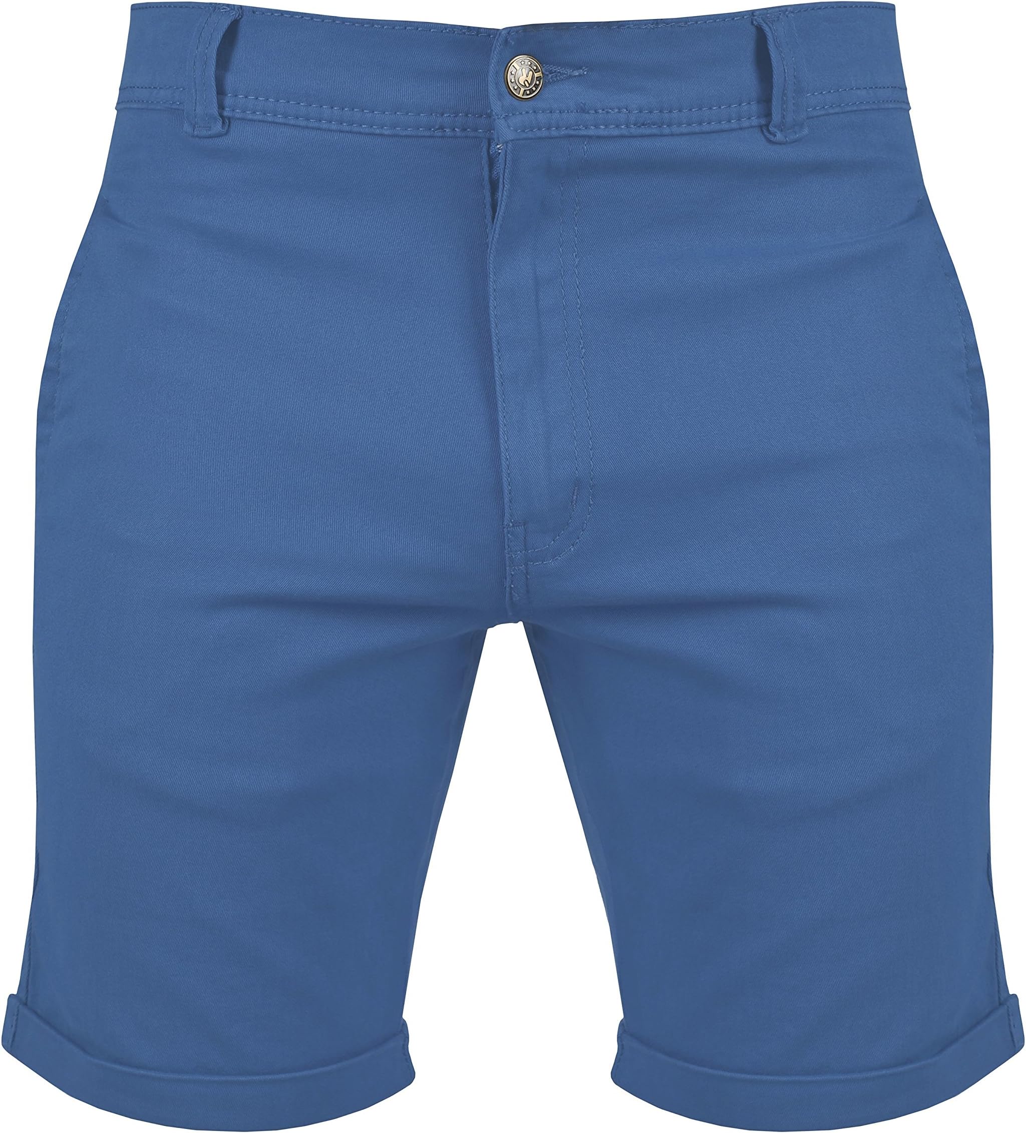 Urban Heritage Mens Slim Fit Stretch Cotton Chino Shorts Rolled Hem