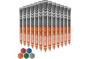 Full Choice Cross Corded Golf Grips 13 Pack, Low Taper Design, Choose from 13 Grips or 13 Grips with All Kits, 3 Sizes 5 Colors Options, Multi-compound Hybrid Golf Club Grips, CG01 Series