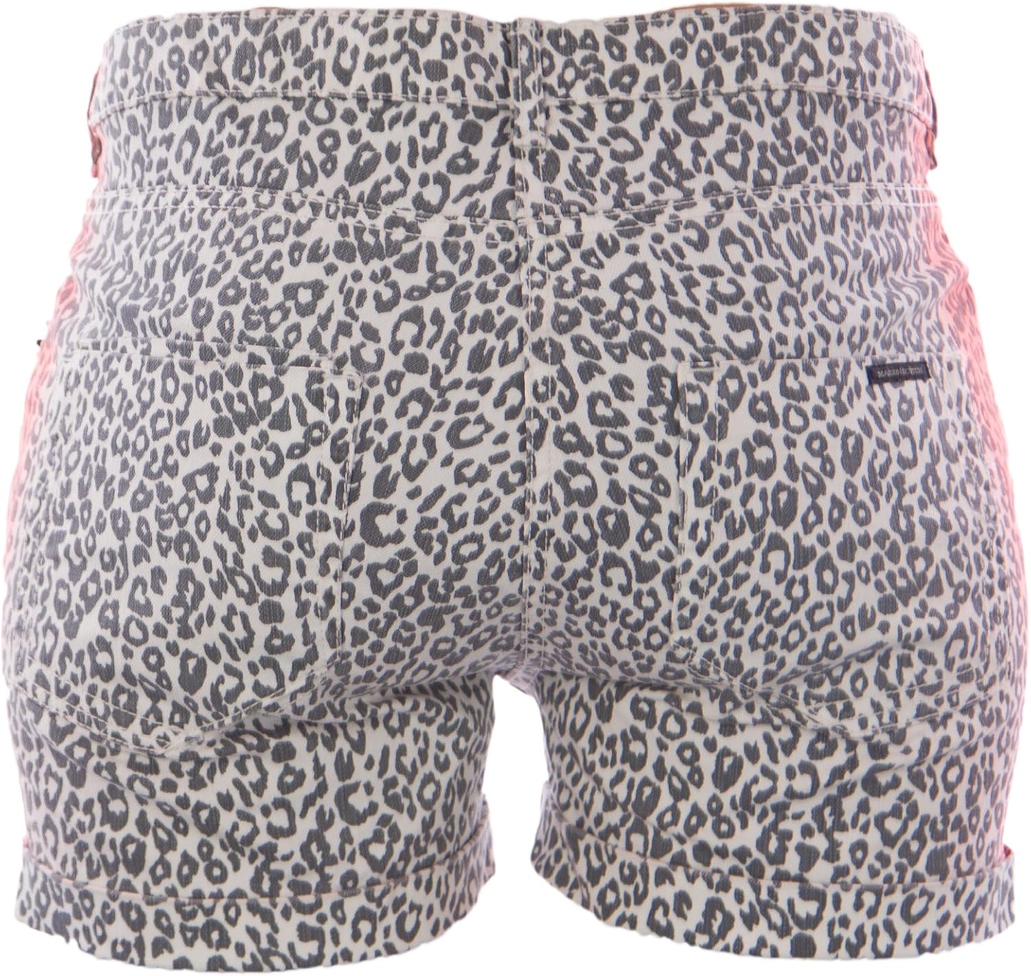 leopard print jean shorts