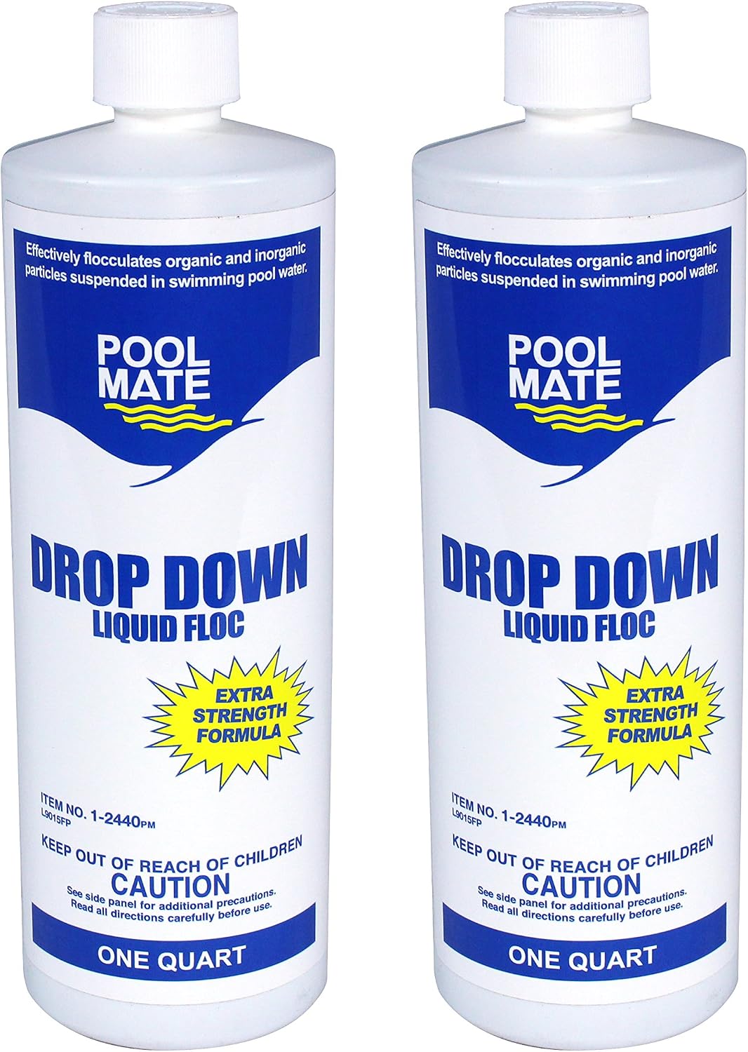 Pool Mate Drop Down Liquid Floc, 1 Quart/ 2 Packs 12440