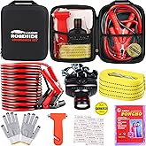LIANXIN Car Roadside Emergency Kit, with Jumper Cables Automotive Kit,Car Safety Roadside Assistance Kit Headlamp,Tow Straps,