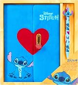 Disney Stitch Gifts Notebook and Pen Set A5 Hardcover Journal with Lock