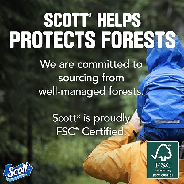 SCOTT 1000 SHEETS PER ROLL, 12 TOILET PAPER ROLLS, BATH TISSUE