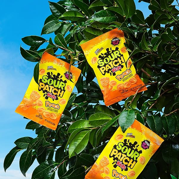 SOUR PATCH KIDS PEACH SOFT & CHEWY CANDY, 8.07 OZ