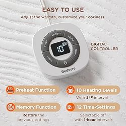 Bedsure Heated Mattress Pad Twin - Bed Warmer with