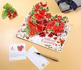 CUT POPUP Exclusive Poinsettia Merry Christmas Cards 2025 5 Cards view 2