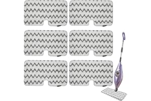 Wisorder 6 Pack S3501 Steam Pocket Mop Replacement Pads Refills for Shark S3501 S3550 S3601 S3801CO S3901 SE450 S3601D S3901D S2901 S2902 Steam Pocket Mop, Microfiber Reusable