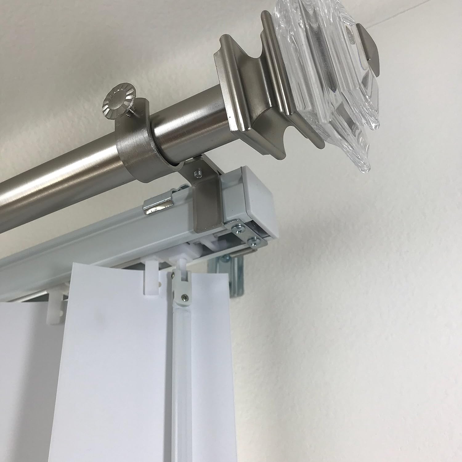 The NoNo Bracket Company Curtain Rod Bracket Attachment For Outside Mount Vertical Blinds Dark Brown, 0.75 inches x 1.5 inches - Image 5
