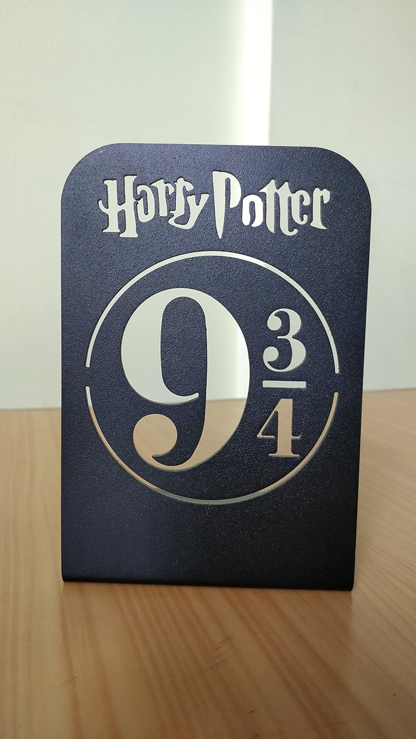 HeavenlyKraft Harry Potter Metal Bookend, Non Skid Book End, Book