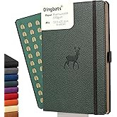 Dingbats* Wildlife Lined Writing Journal Notebook A5 - Vegan Leather Hardcover - Ideal for Work, Travel - Pocket, Elastic Closure, & Bookmark
