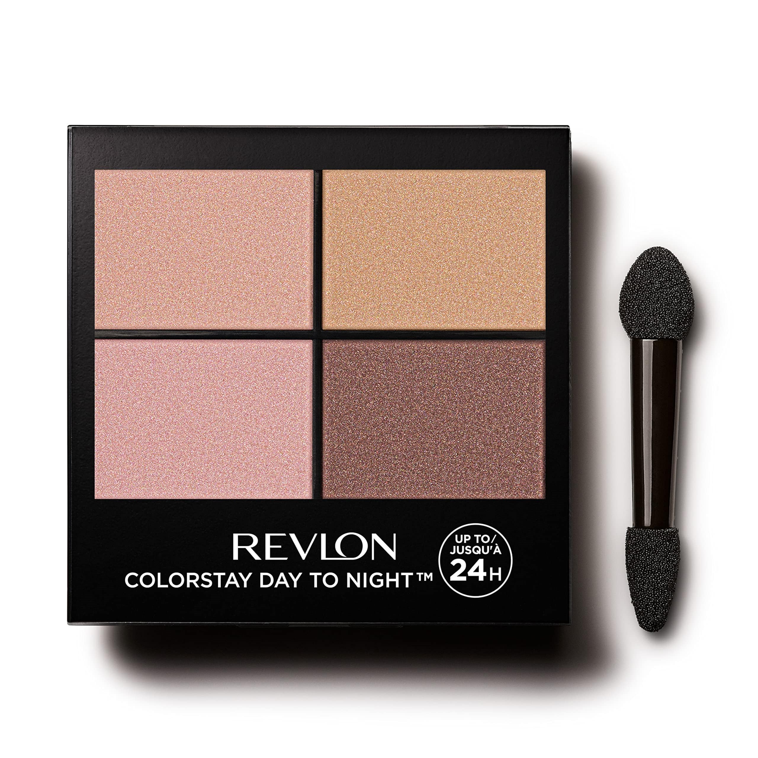 Revlon ColorStay 24 Hour Eyeshadow Quad with Dual-Ended Applicator Brush, Longwear, Intense Color Smooth Eye Makeup for Day & Night, Decadent (505) Unisex — image 1