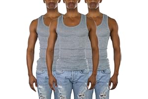 ToBeInStyle Men's Slim Fit Shallow Scoop Neck Sleeveless A-Shirts