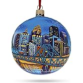 Louisville, Kentucky, USA Glass Ball Christmas Ornament 4 Inches