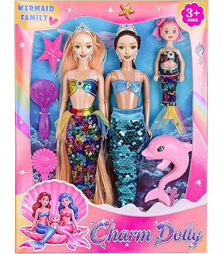 Barbie Sirena De Flores Mágicas Con Cola Degradada, Diadema De Perlas Y Pelo Rubio Con Mechas Rosadas