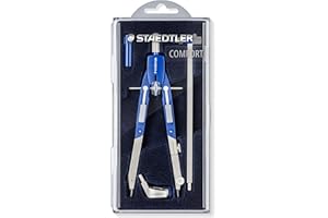 Staedtler Comfort 4 Pc Metal 6" Quick Setting Compass Set, 552 02