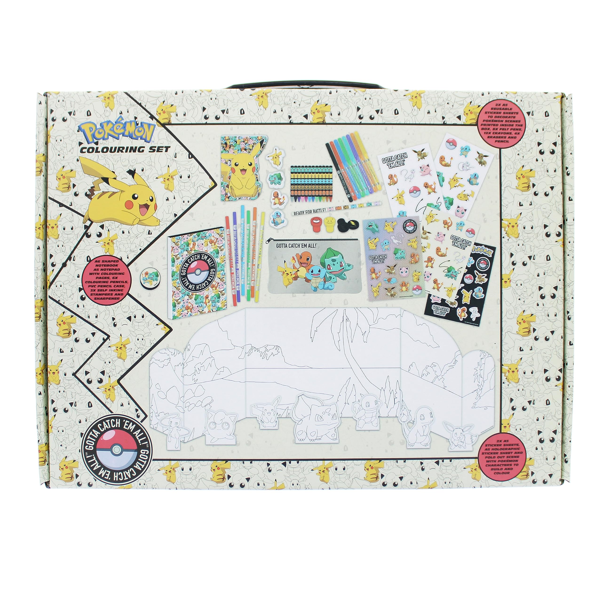 Blueprint Collections Pokemon Activity Set | Mega Art Set with Colouring Pages | Stationery & Sticker Set | Colouring Supplies for Kids | Craft Set with Stickers & Pens | Pokemon Gifts