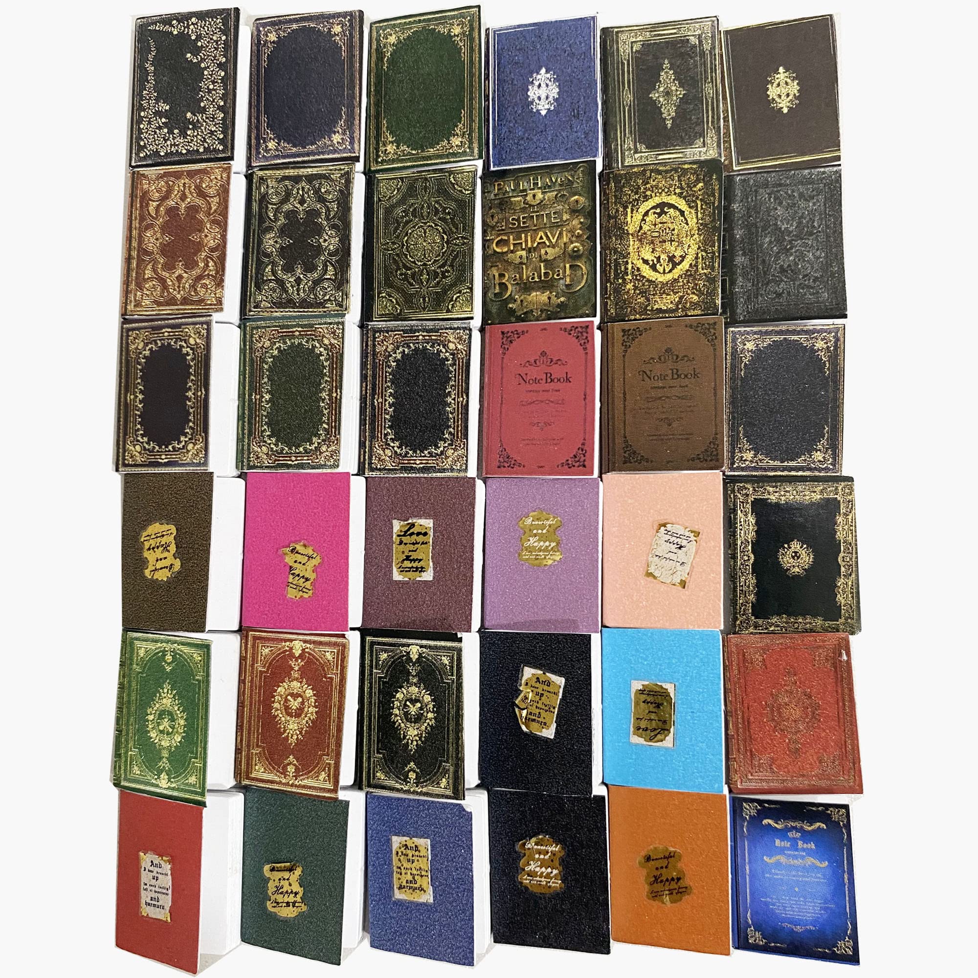 Cayway 36 PCS Miniature Book Mini Supplies Miniature Garden Accessories Party Accessory